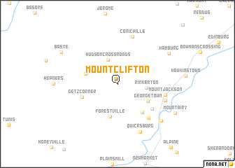 map of Mount Clifton