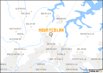 map of Mount Colah