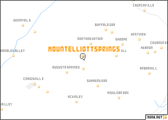 map of Mount Elliott Springs