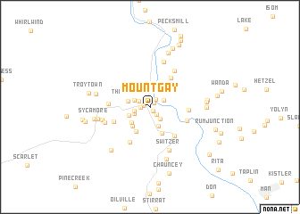 map of Mount Gay