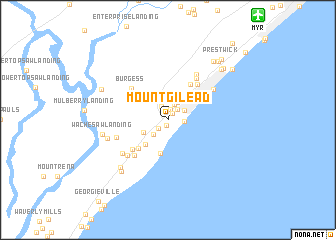 map of Mount Gilead