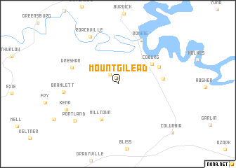 map of Mount Gilead
