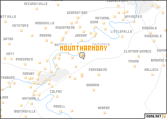 map of Mount Harmony