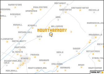 map of Mount Harmony