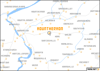 map of Mount Hermon