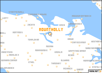 map of Mount Holly