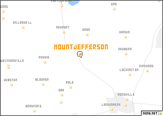 map of Mount Jefferson