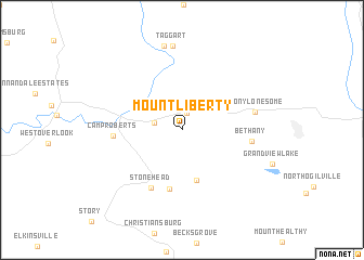 map of Mount Liberty