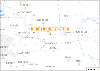 map of Mount Meigs Station