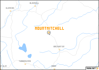 map of Mount Mitchell