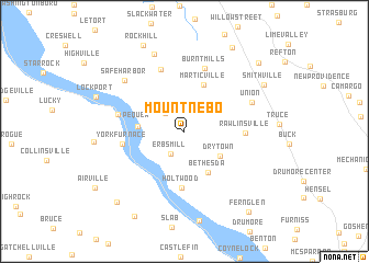 map of Mount Nebo