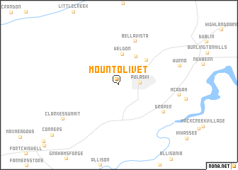 map of Mount Olivet