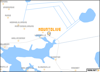 map of Mount Olive
