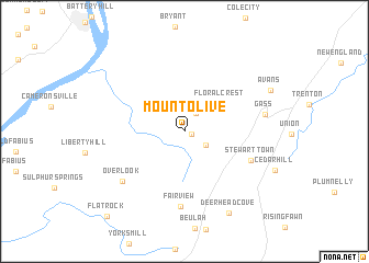 map of Mount Olive