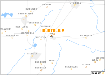 map of Mount Olive