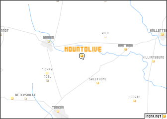map of Mount Olive