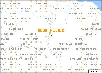 map of Mount Pelier