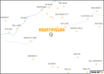 map of Mount Pisgah
