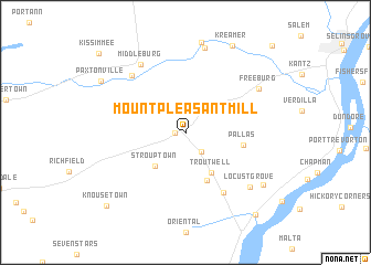 map of Mount Pleasant Mill