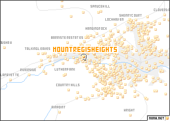 map of Mount Regis Heights