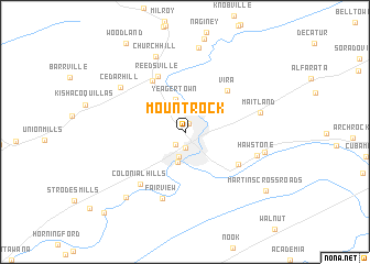 map of Mount Rock