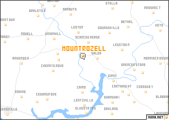 map of Mount Rozell