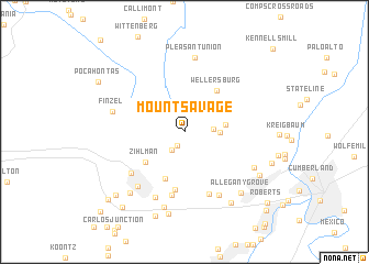 map of Mount Savage