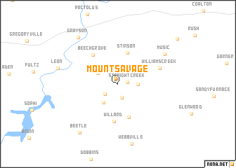 map of Mount Savage