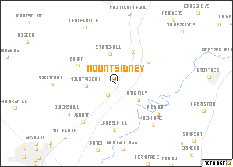 map of Mount Sidney