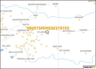 map of Mount Springs Estates