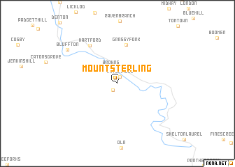 map of Mount Sterling