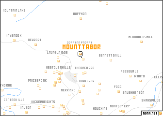 map of Mount Tabor