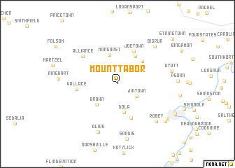 map of Mount Tabor