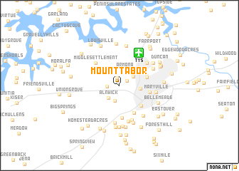 map of Mount Tabor