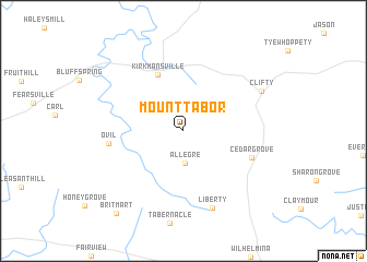 map of Mount Tabor