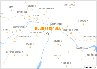 map of Mount Trimble