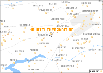 map of Mount Tucker Addition