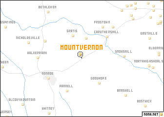 map of Mount Vernon