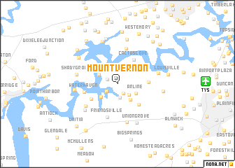 map of Mount Vernon
