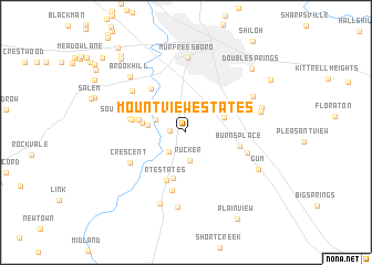 map of Mount View Estates
