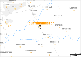 map of Mount Washington