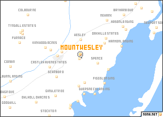 map of Mount Wesley