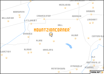 map of Mount Zion Corner