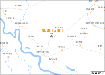 map of Mount Zion