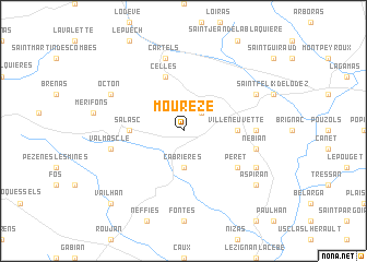 map of Mourèze