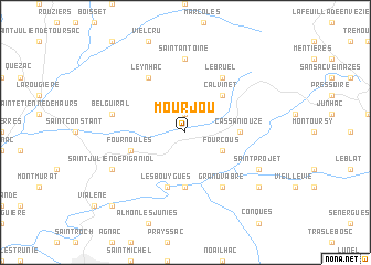 map of Mourjou