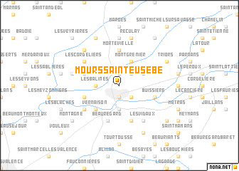 map of Mours-Saint-Eusèbe