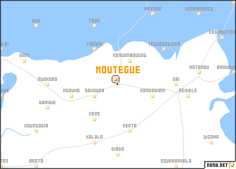 map of Moutégué