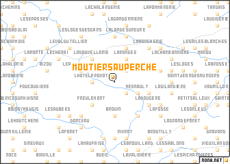 map of Moutiers-au-Perche