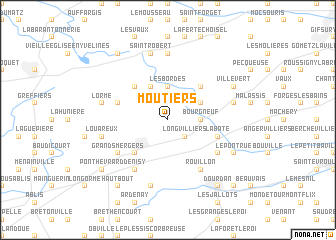 map of Moûtiers